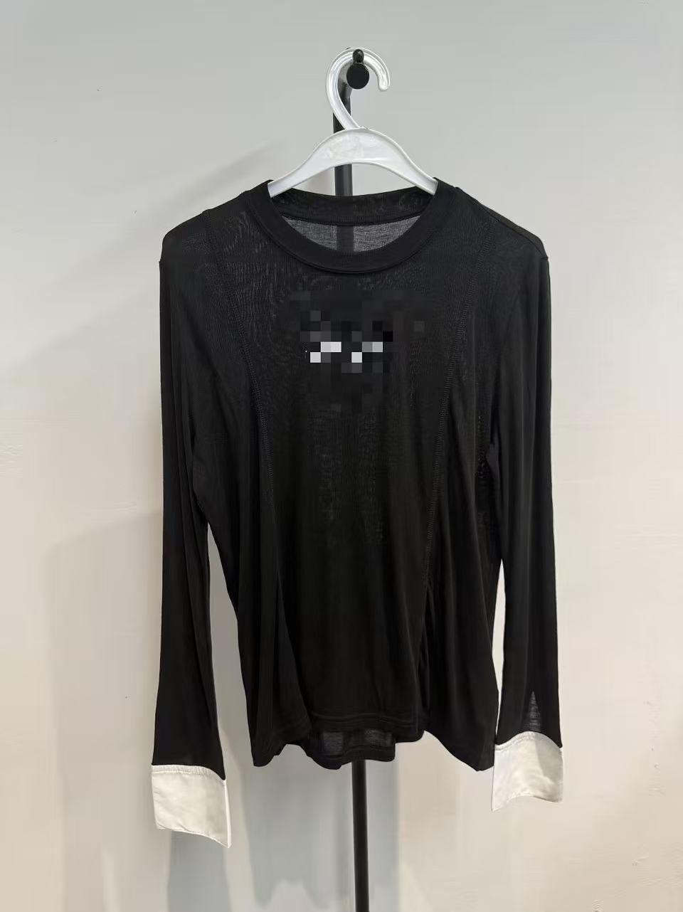 深圳南油数字印花拼接袖口上衣打底衫