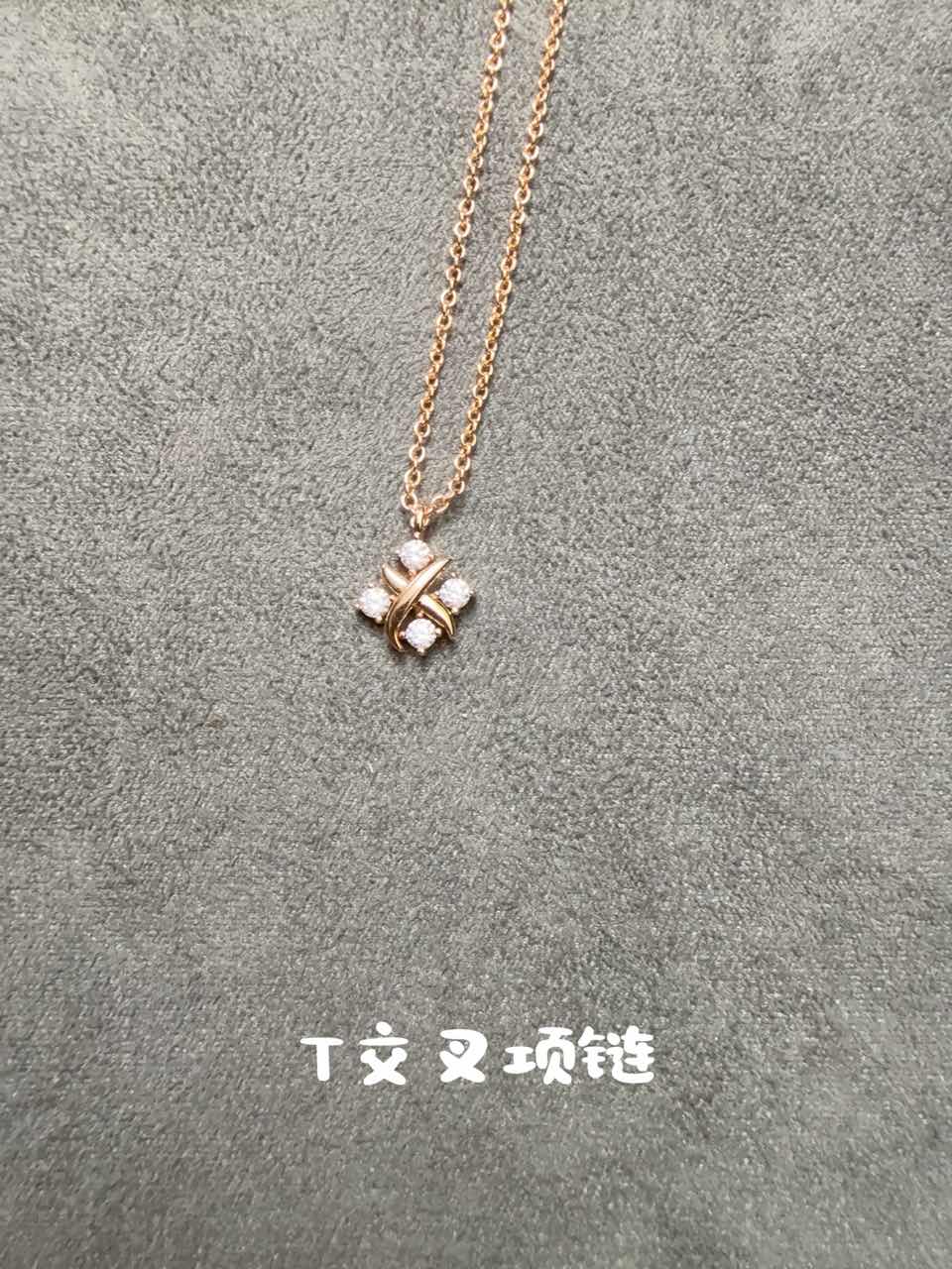 合金项链 项链 V金CNC工艺项链 TT白砖交叉 252