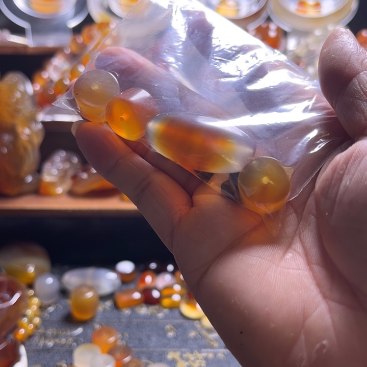 B***橘玛瑙/玉髓未镶嵌颈饰