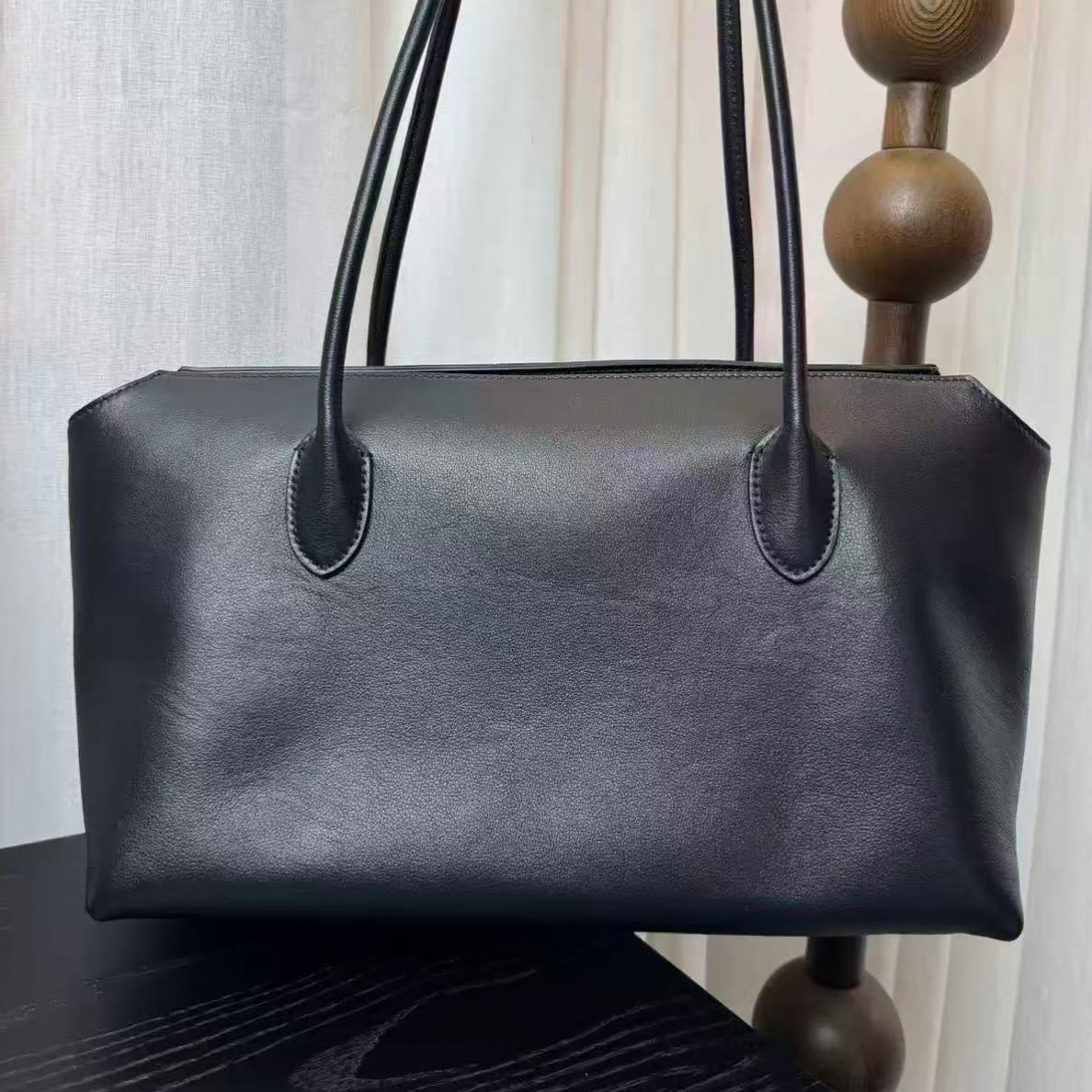 KAYN无标新款极简风高级进口原牛皮腋下托特包大容量单肩手提包