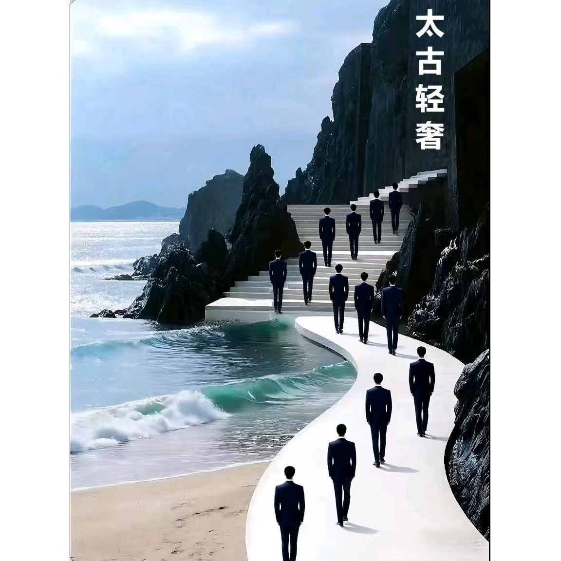 【63号链接】2025上新高级设计感提花时尚男T恤-26063#
