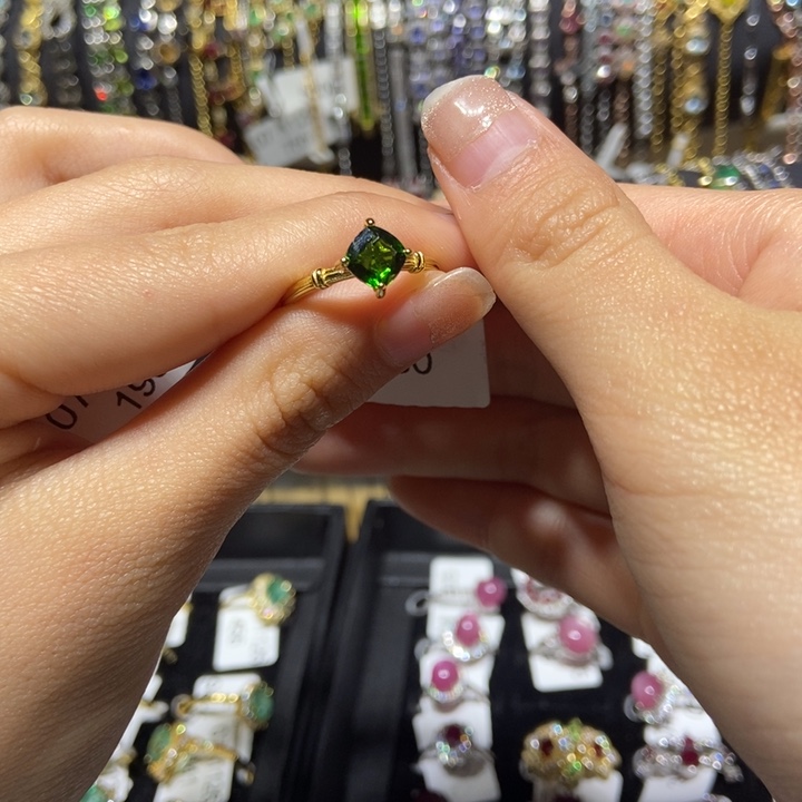 石榴石戒指银S925镶嵌