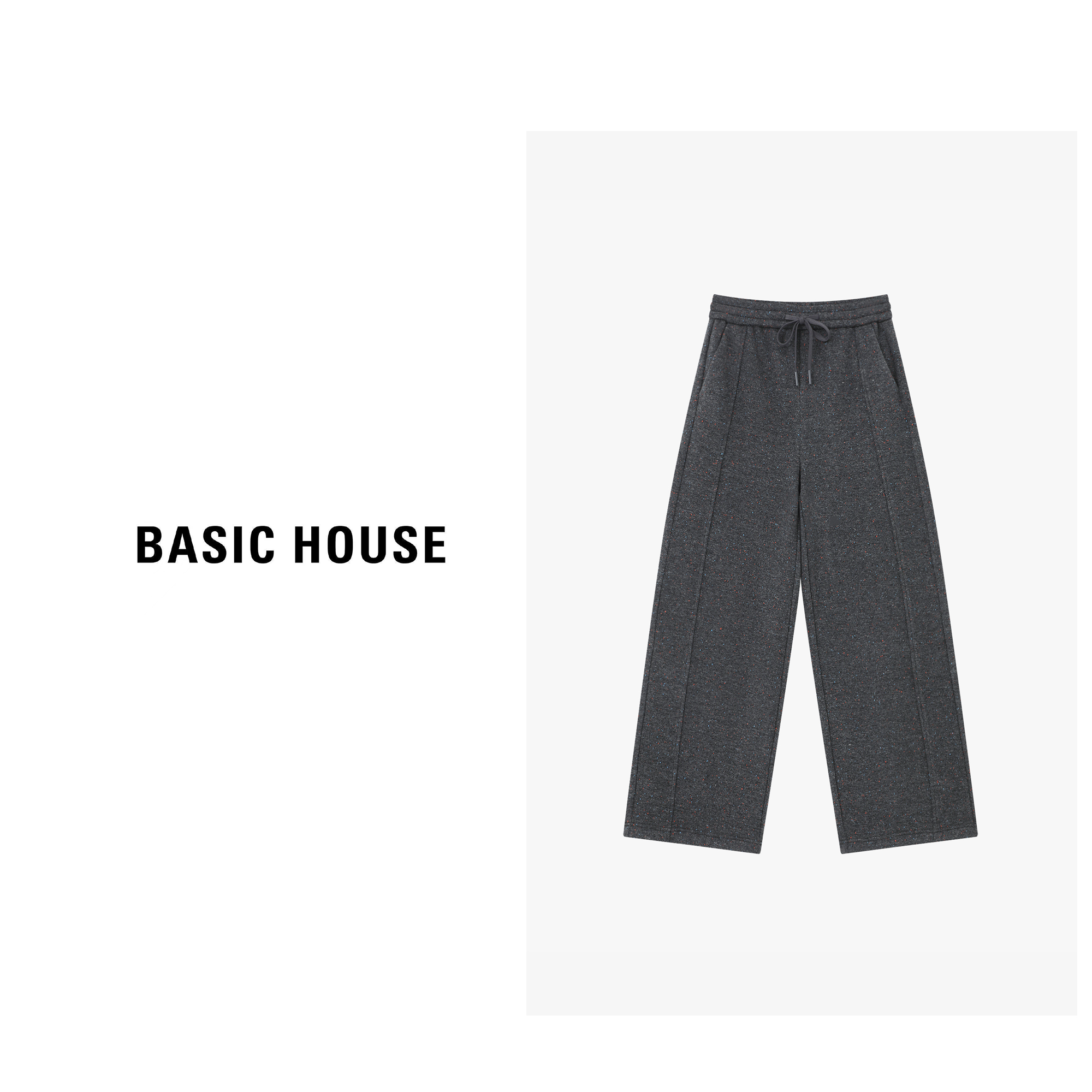 Basic House/百家好冬季时尚百搭设计休闲长裤-B0625B5SOQ2