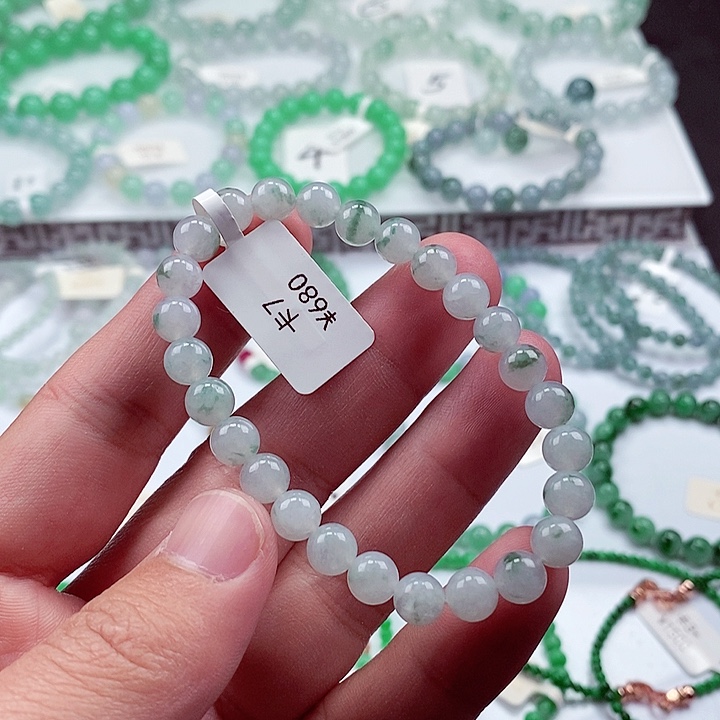 翡翠手链未镶嵌卡7