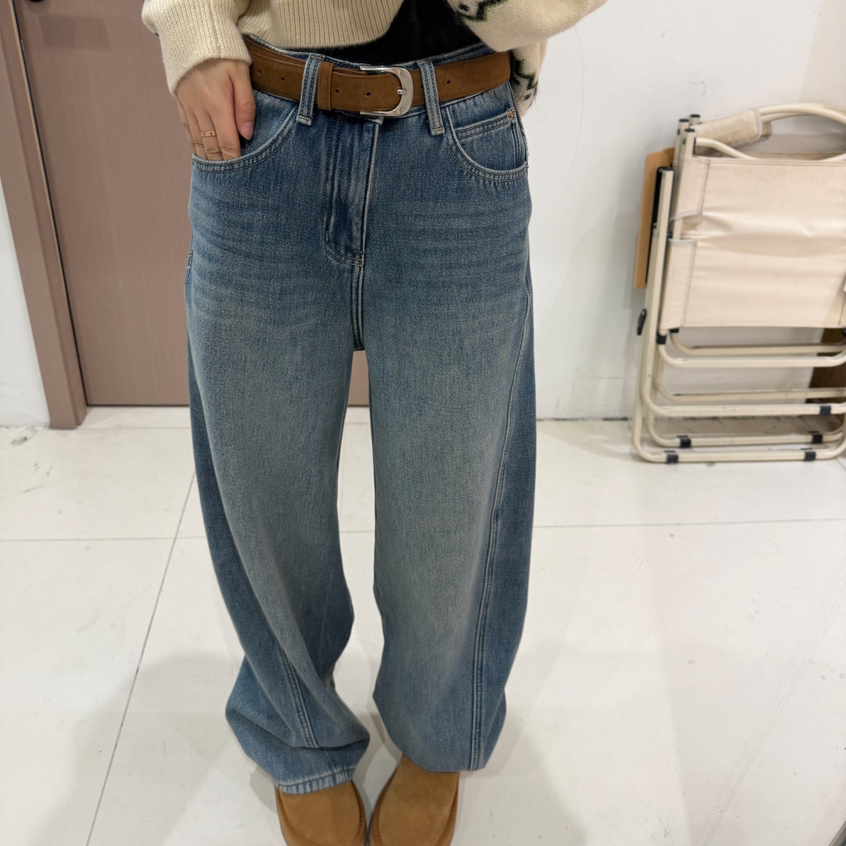 C·YJ三店【自备腰带】设计款阔腿裤