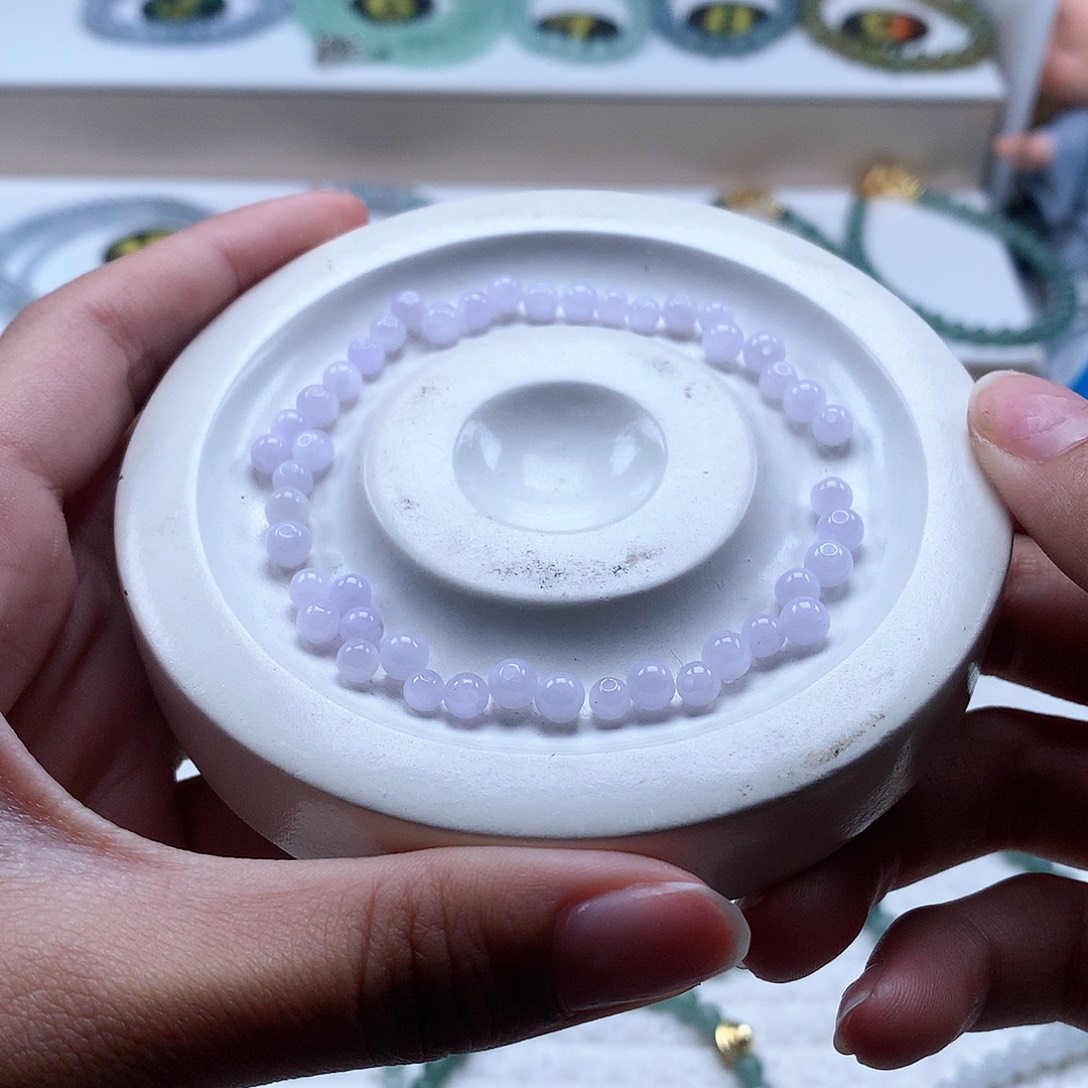 社***丸翡翠未镶嵌手串4.5