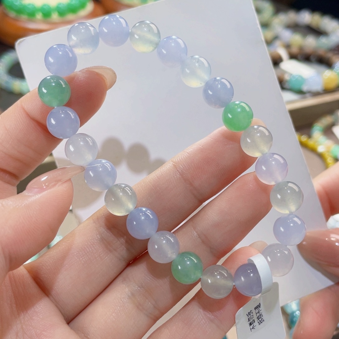 未镶嵌手链翡翠马卡龙卡8