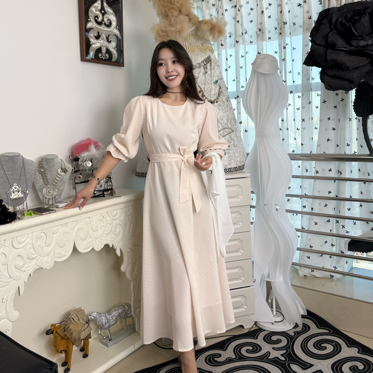 民族风简单打底淑女温柔的连衣裙