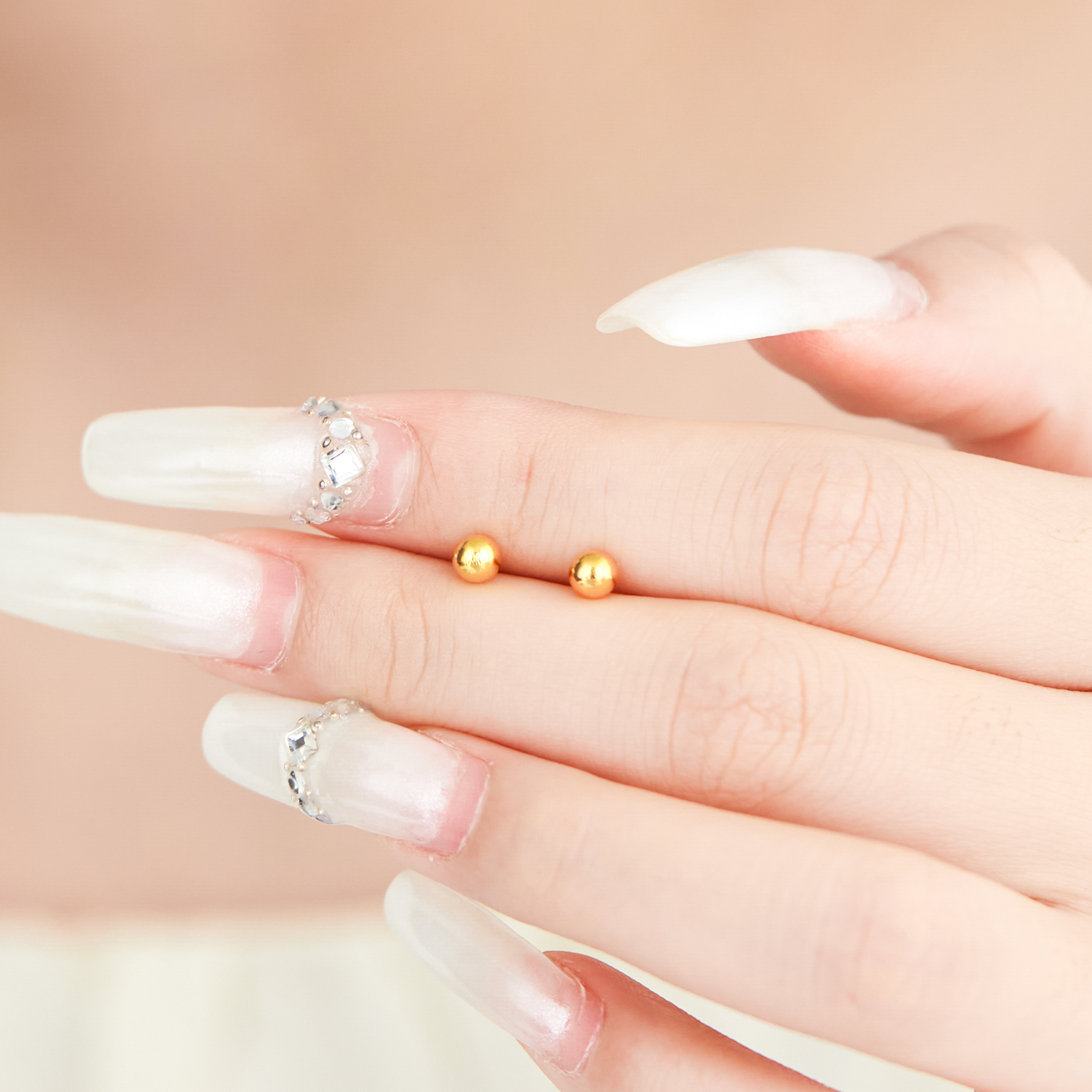 足银耳饰 4m光珠耳钉