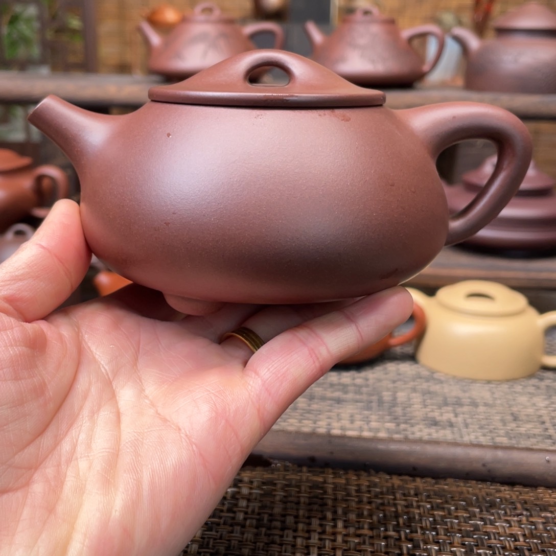 紫砂茶壶宜兴原矿紫矿手工制350