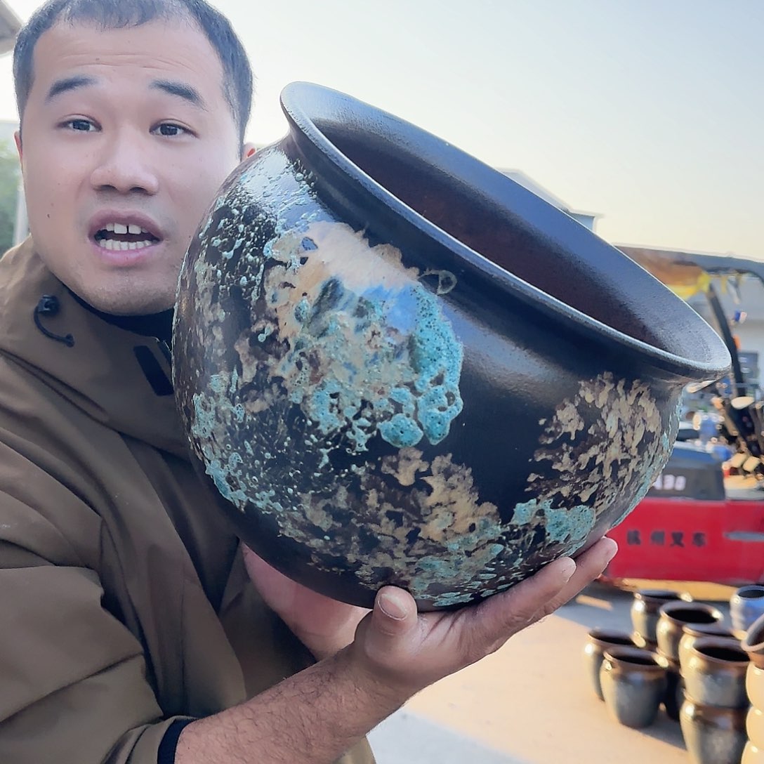 茶壶紫砂王嫂花盆1113-159高25口30