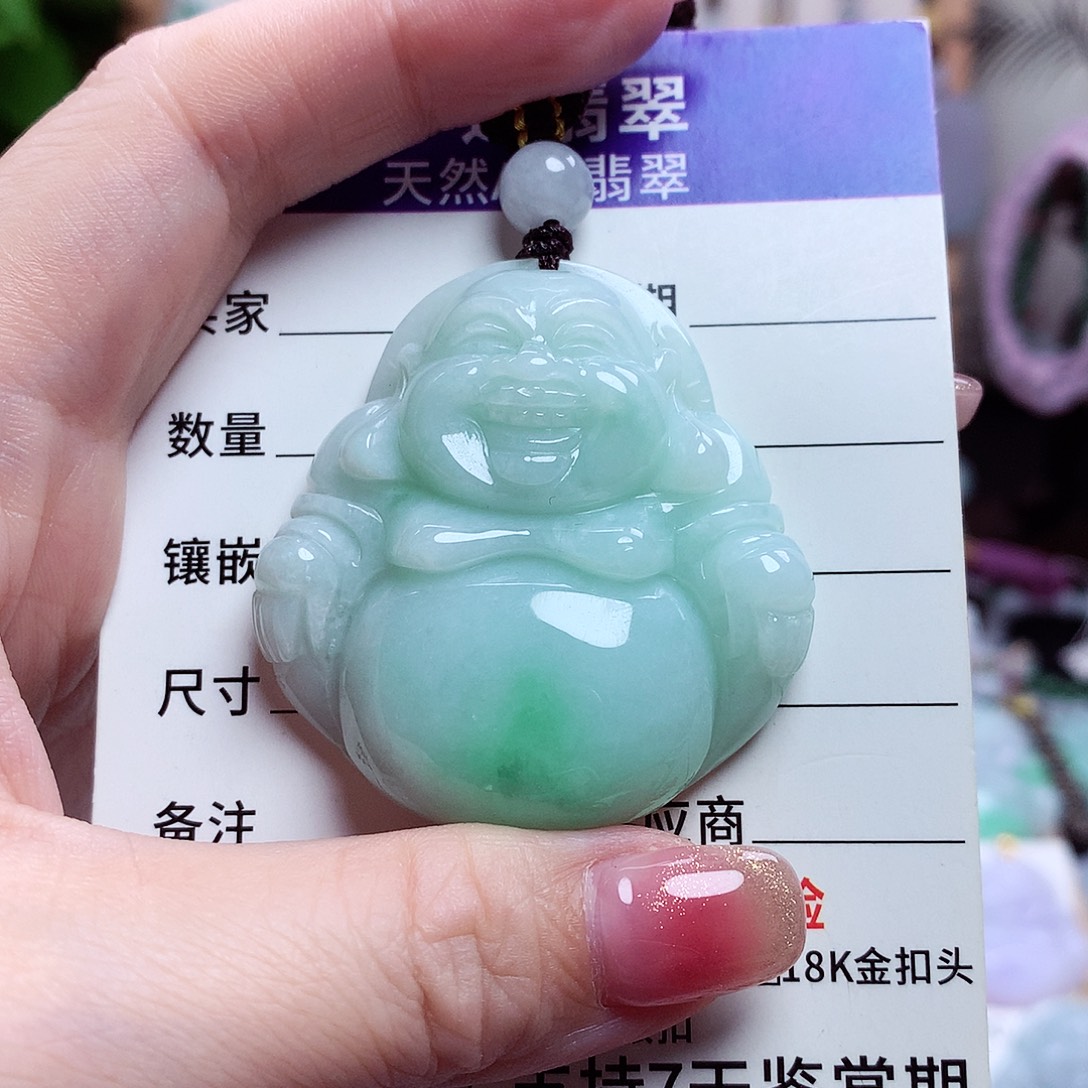 颈饰未镶嵌翡翠佛公18