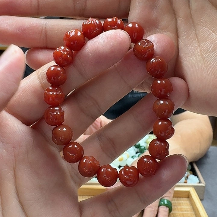 玛瑙/玉髓手串未镶嵌卡8玛瑙