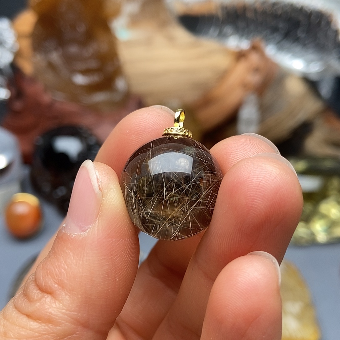 颈饰水晶银S925镶嵌吊坠