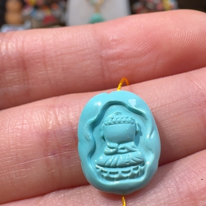 绿松石未镶嵌无相佛配饰