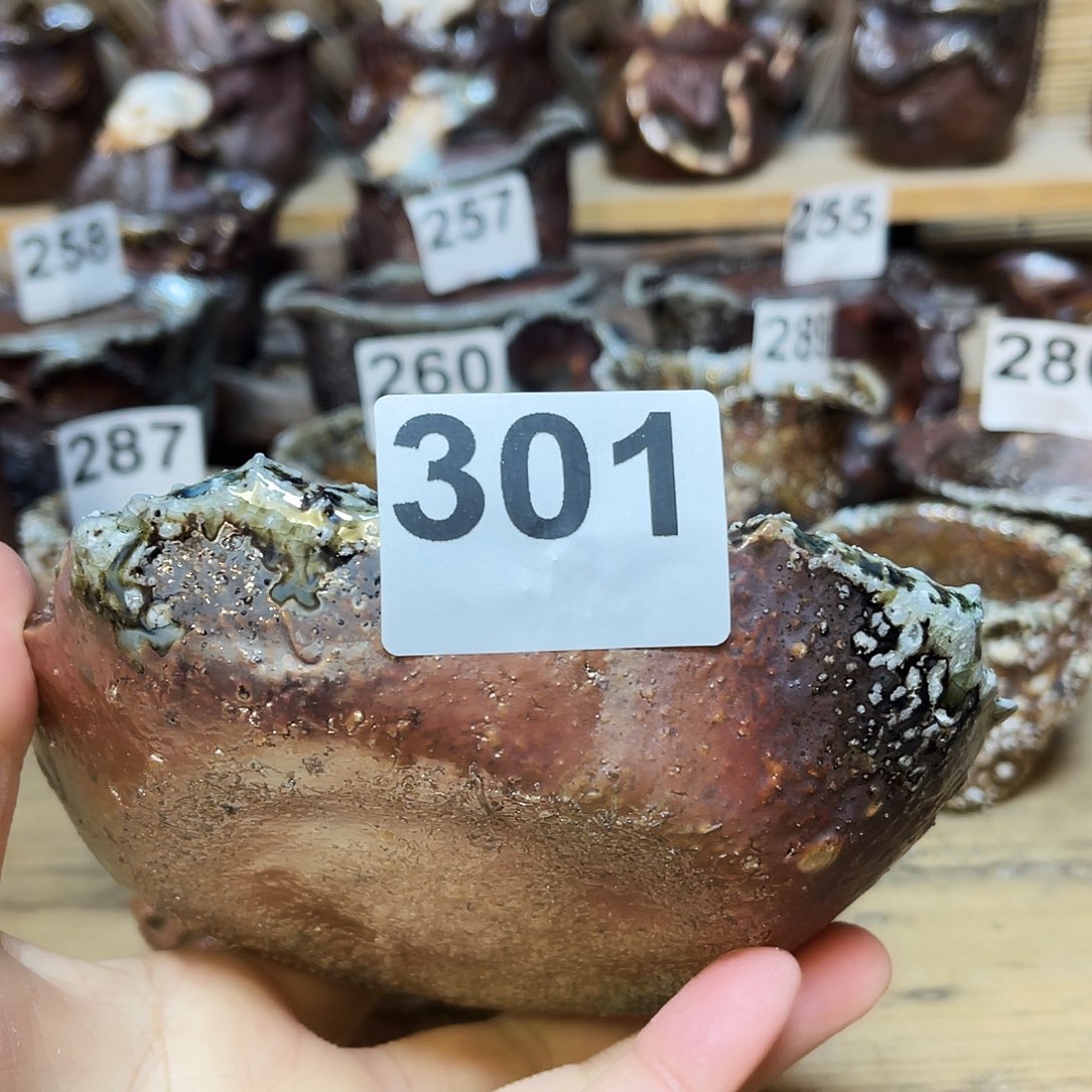 杯文*斌柴烧粗陶手捏壶承