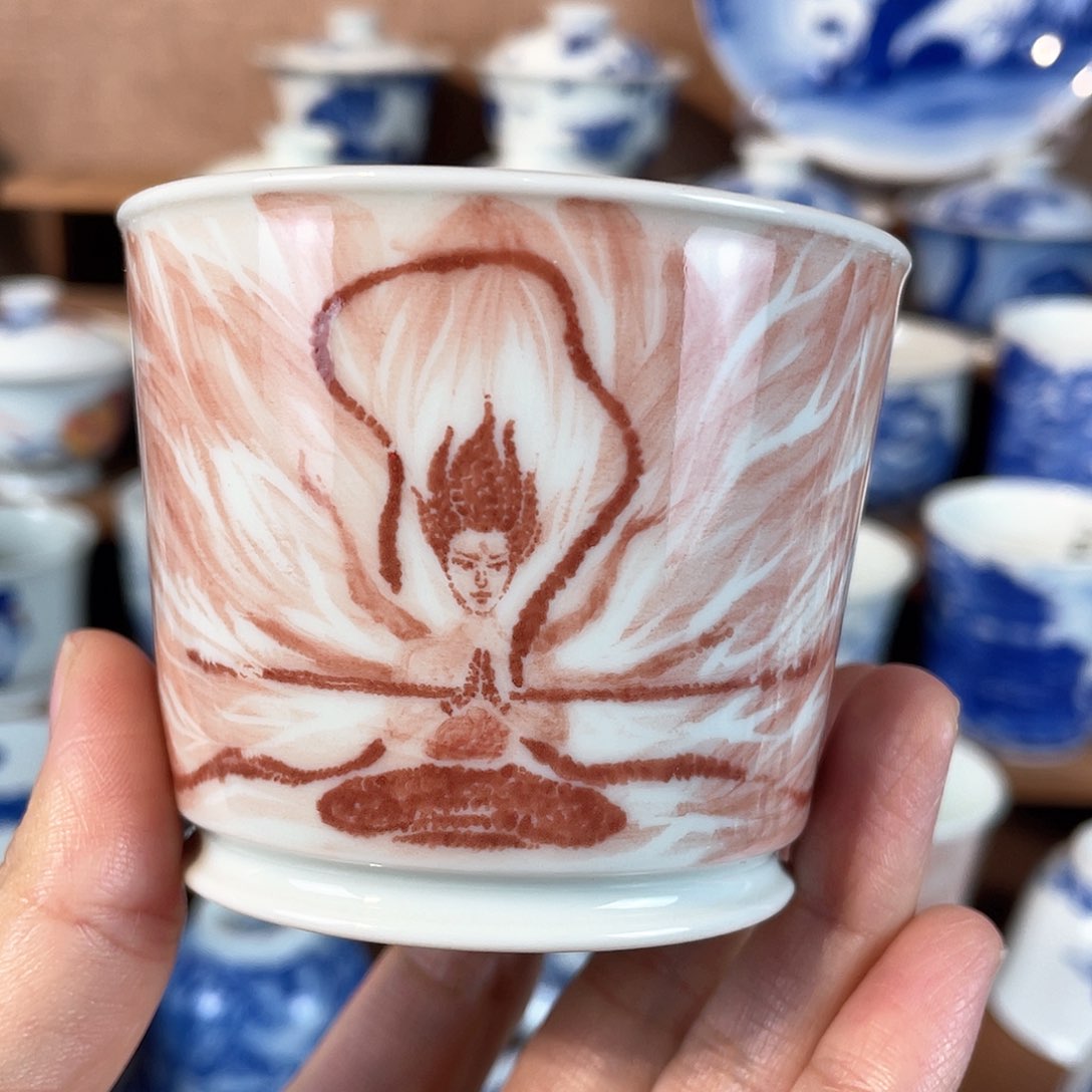 泥藝瓷梦哪吒直口容天杯