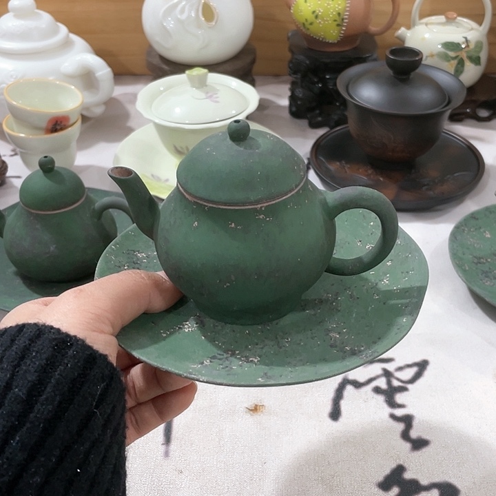 紫砂公道杯柴烧一套
