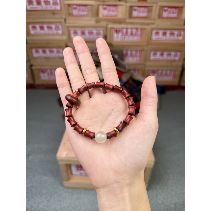 精品手串A35黑花梨竹节手串无礼盒无证书