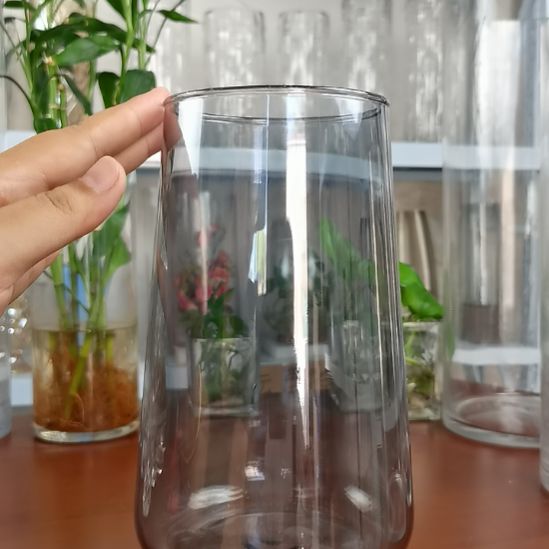 玻璃昌达玻璃花瓶福利品高19口径9
