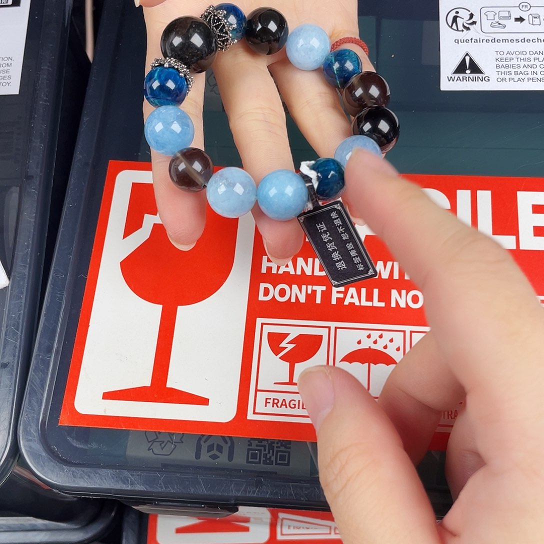 银S925镀金镶嵌手串水晶