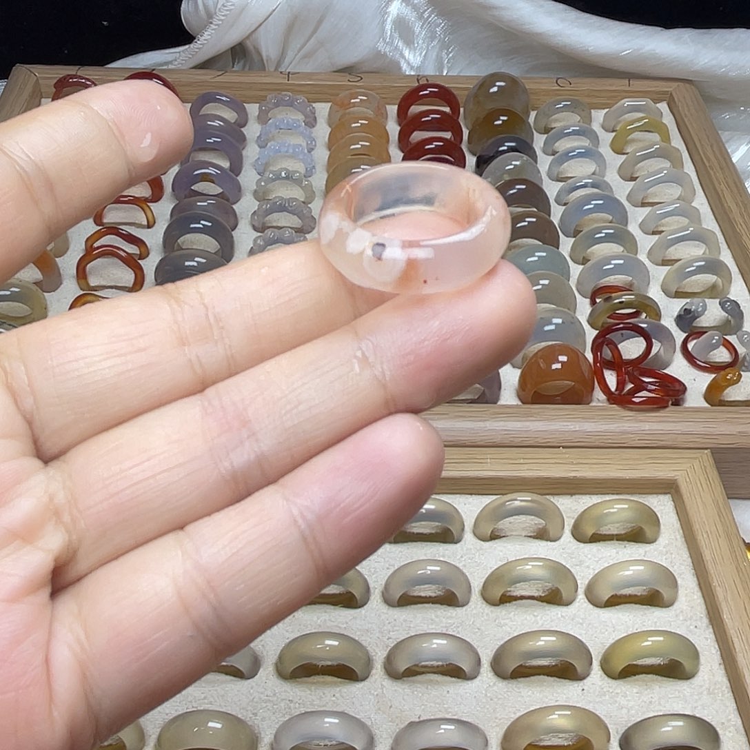 玛瑙/玉髓合金戒指A06港19不退换
