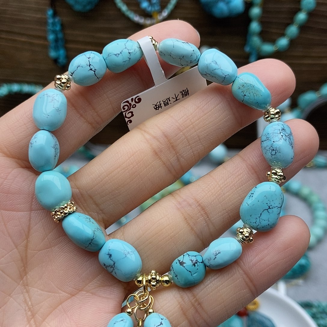 绿松石未镶嵌随型手串