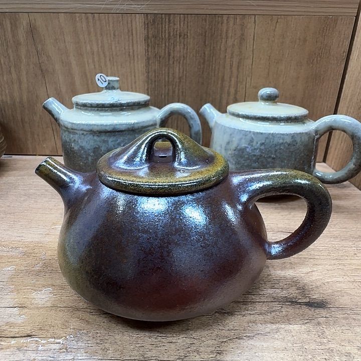 阿***罗建水紫陶紫泥茶柴烧壶大瑕