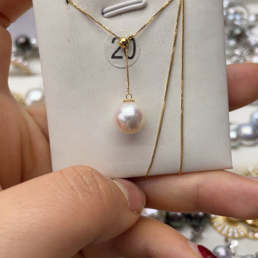 海水珍珠18K金镶嵌项链