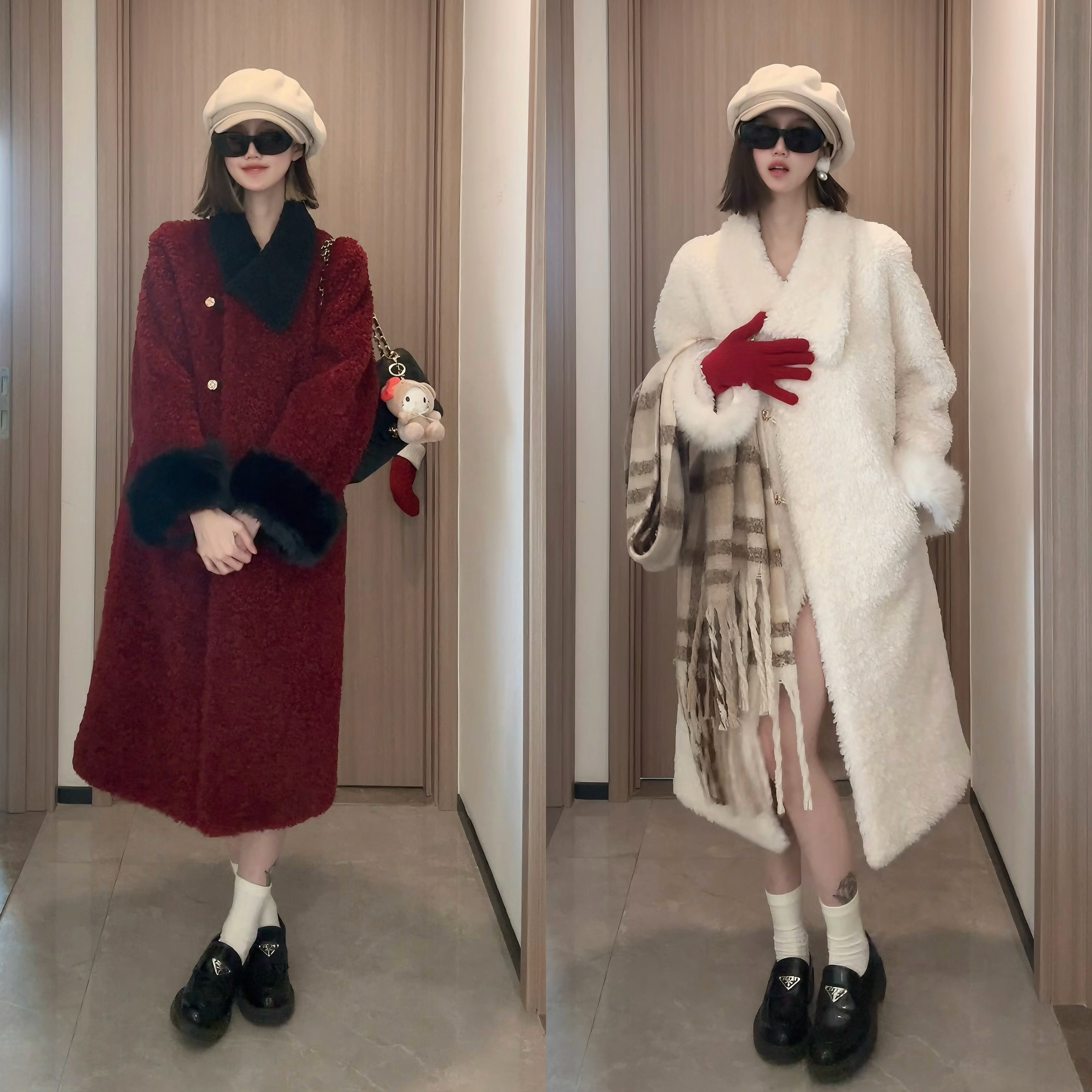 人造皮草 2025新款显瘦私人心动长款大衣外套女冬季