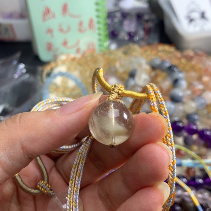 布发晶吊坠项链吊坠