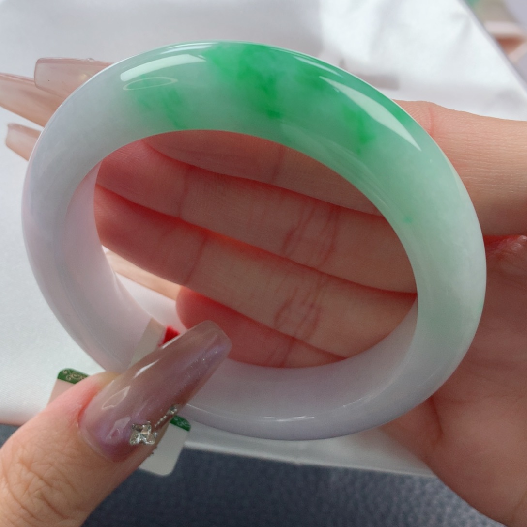 未镶嵌手镯翡翠缅甸天然翡翠A货53.4