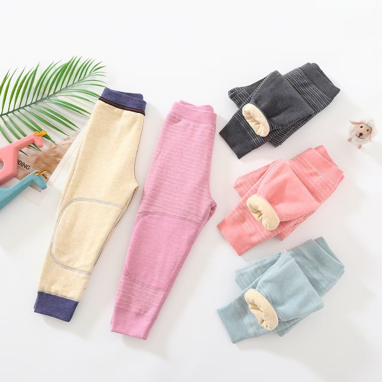 3736男女童青少年蚕丝羊毛护膝双层保暖裤校服神器