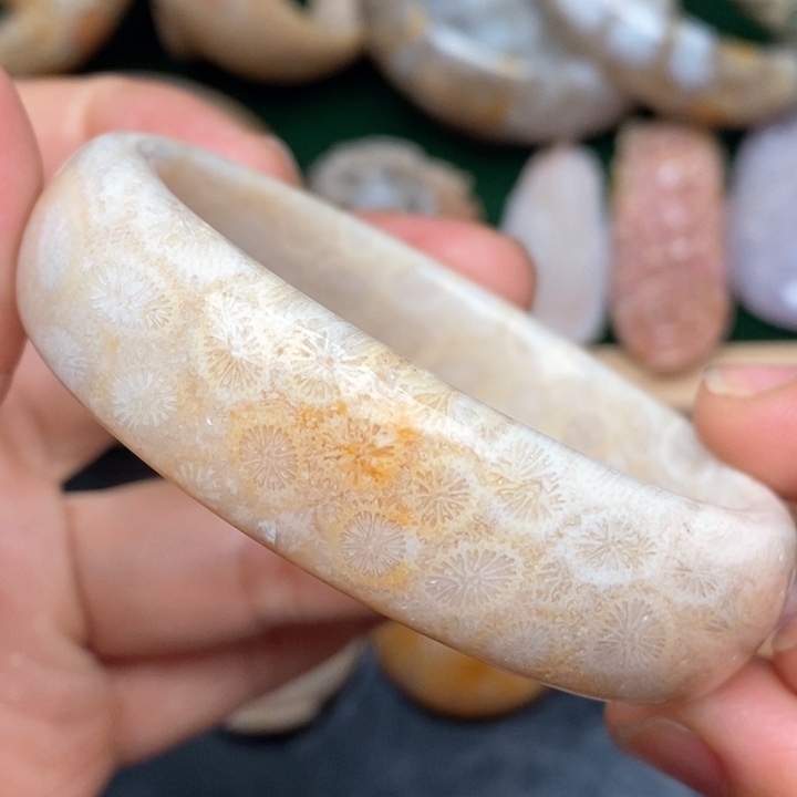 硅化珊瑚（珊瑚玉）手镯未镶嵌54