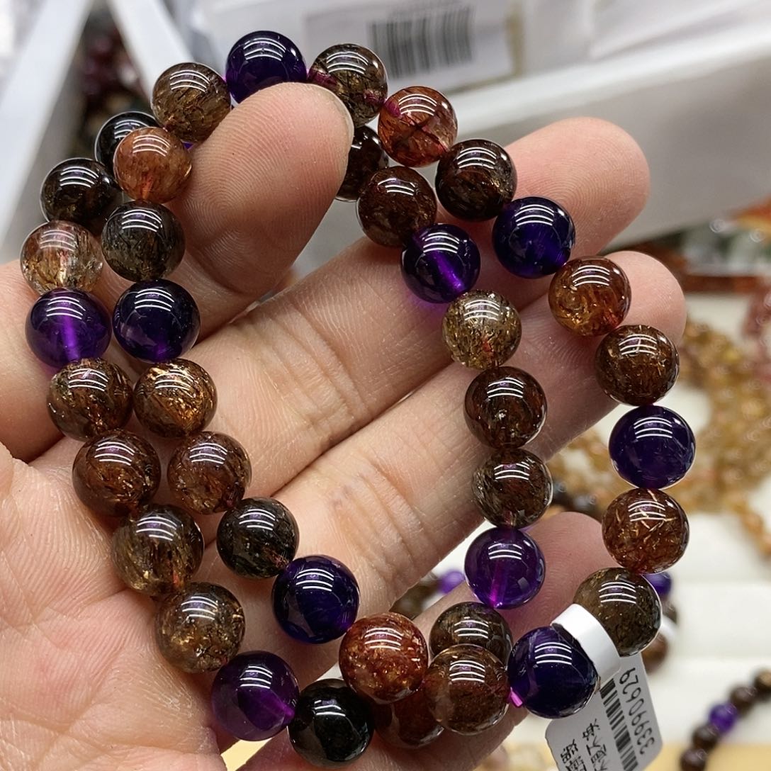 水晶手链未镶嵌多样性发货发一条