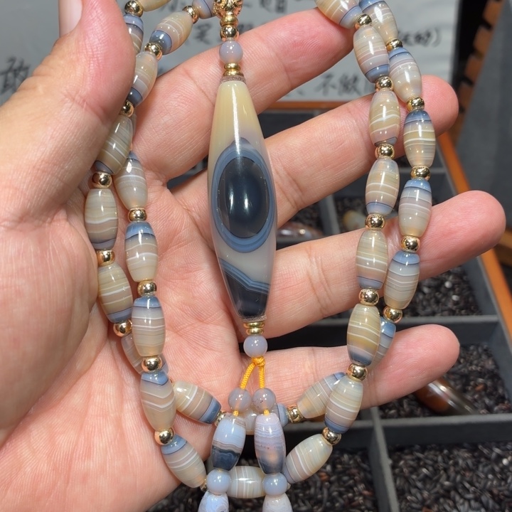 炎***烽玛瑙/玉髓散珠_HEIMORI 天然天珠