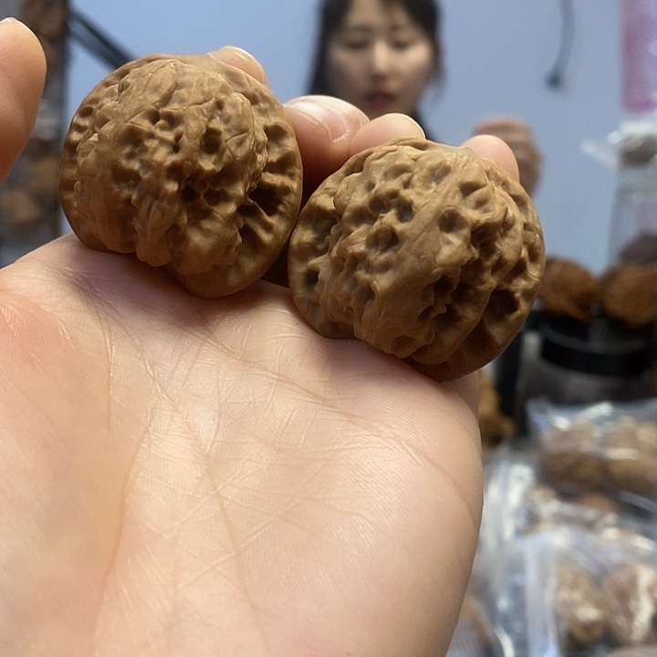 把件文玩核桃37野狼蜡皮小众