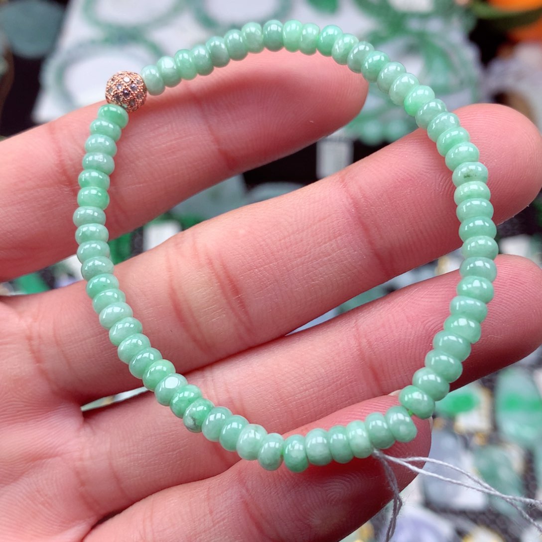 翡翠手链未镶嵌翡翠珠链