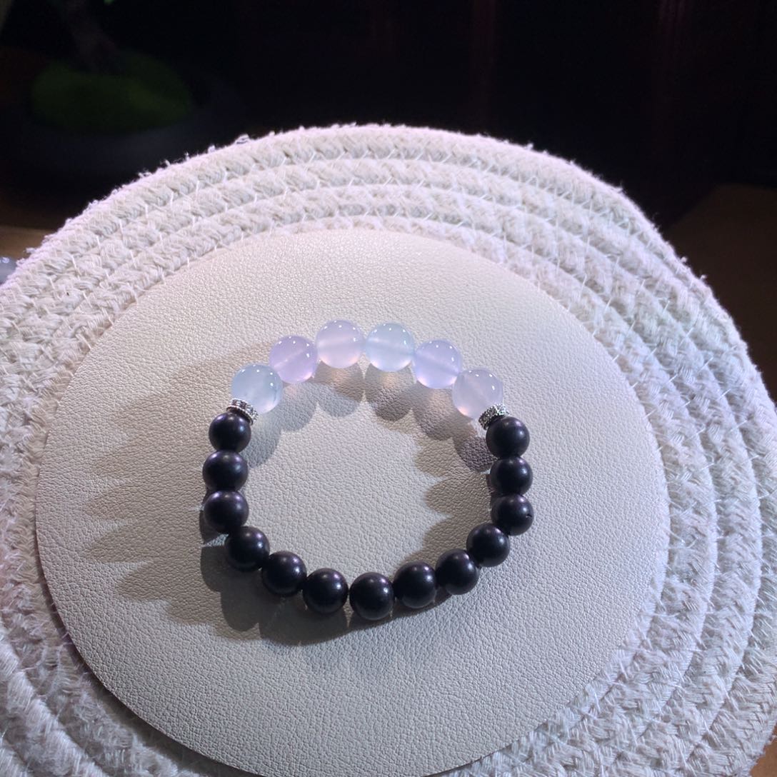 散珠翡翠天然缅a冰马卡龙半串