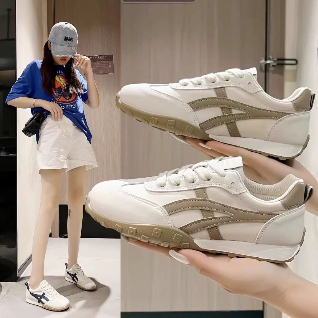 超轻平底休闲小白鞋2025春秋新款百搭运动鞋韩版德训鞋阿甘鞋
