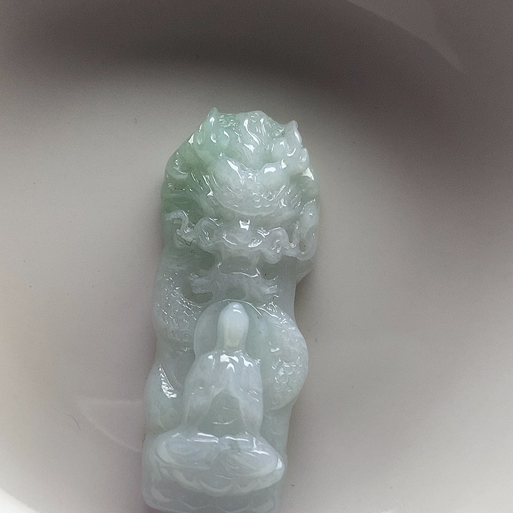 翡翠未镶嵌挂件悟道