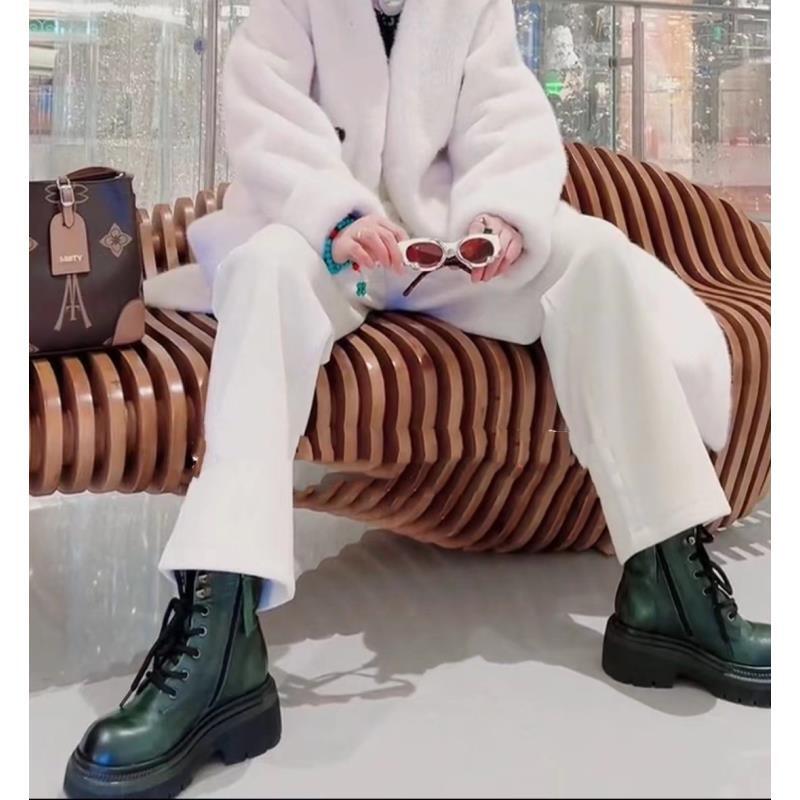 爱舞服饰 茜茜之恋英伦风厚底中跟厚底马丁靴