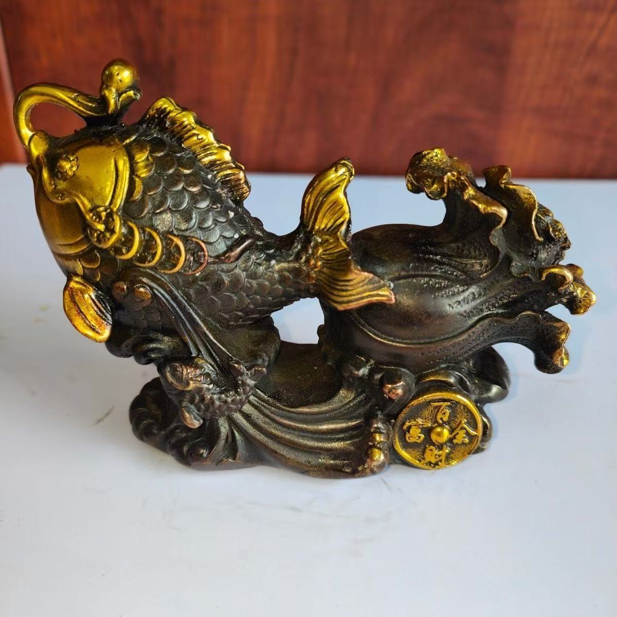 仿古工艺铜鎏金摆件（代拍链接）编号659