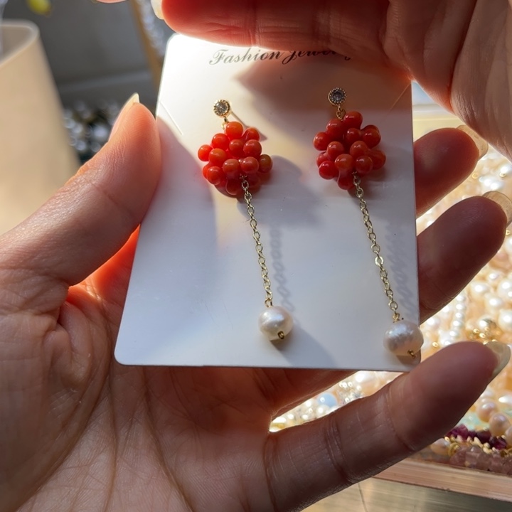 淡水珍珠颈饰银S925镶嵌