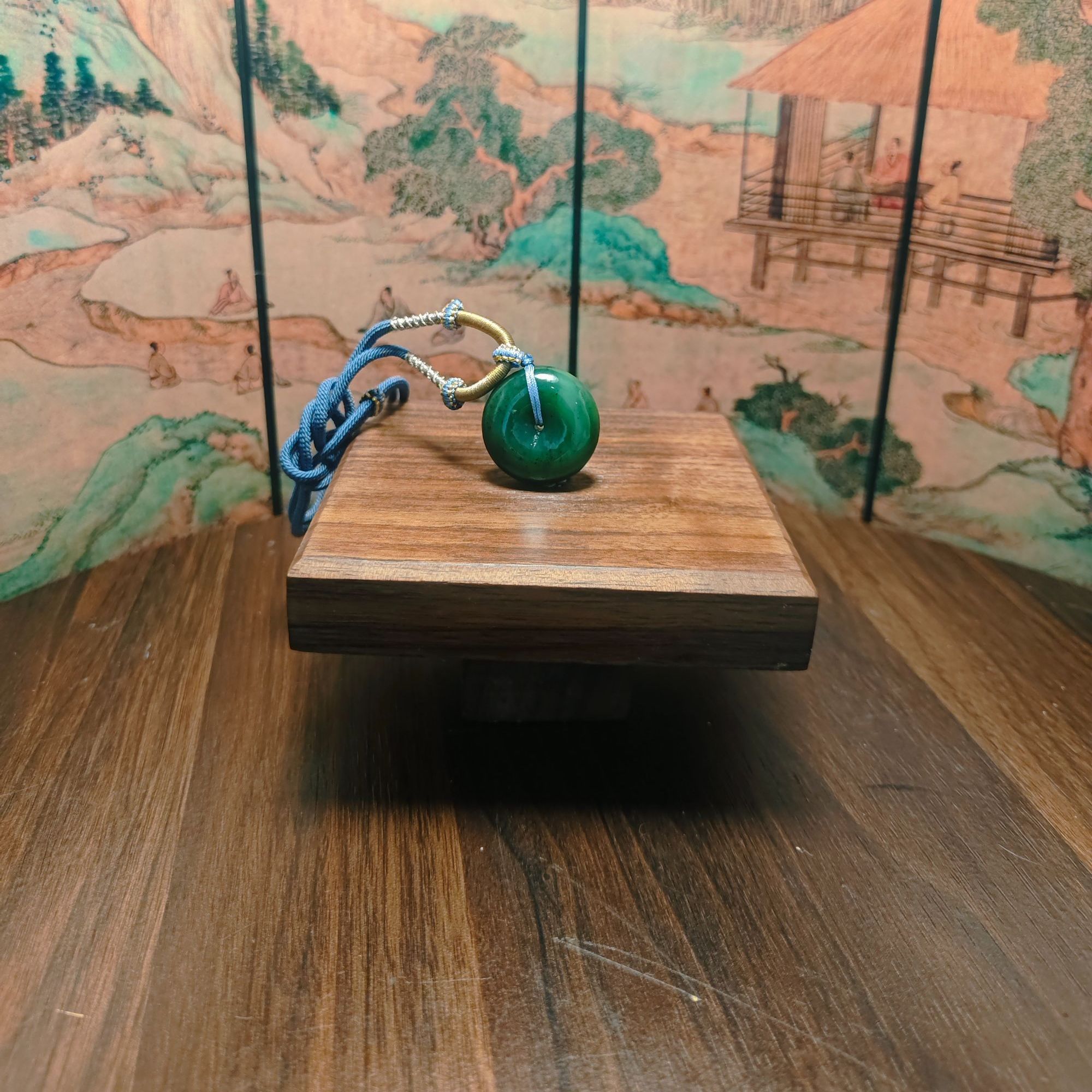 X和田玉碧玉平安扣吊坠0663