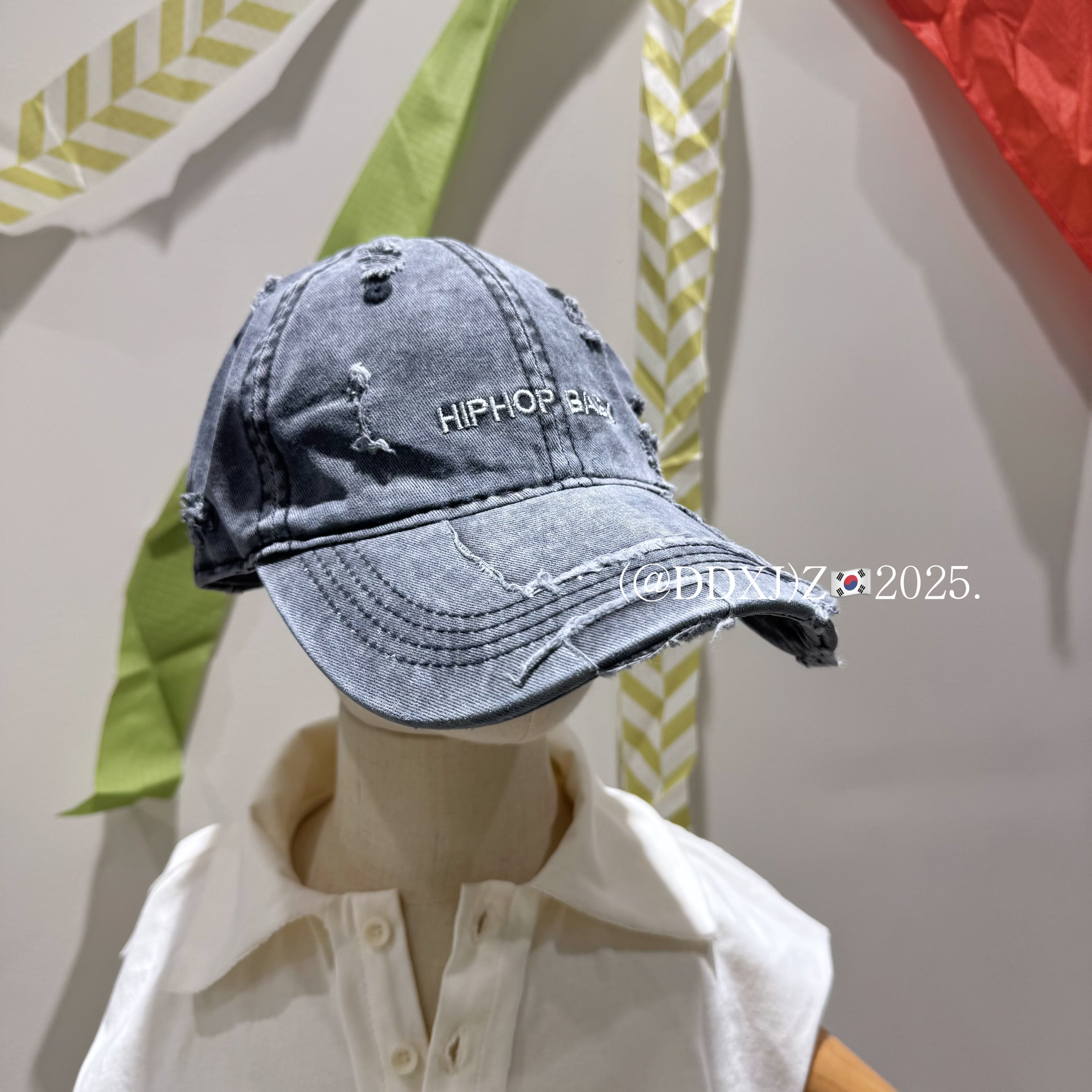 【是帽子呀！！！】夏天儿童韩系休闲男女宝字母破洞鸭舌帽 XMZ010