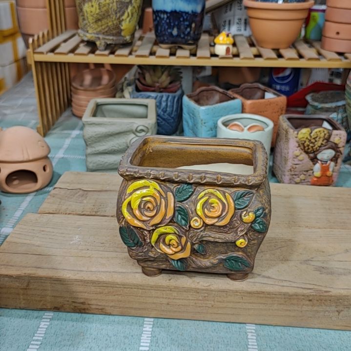 紫砂花盆粗陶花盆