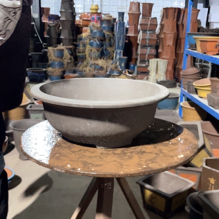 33紫泥大碗盆花盆