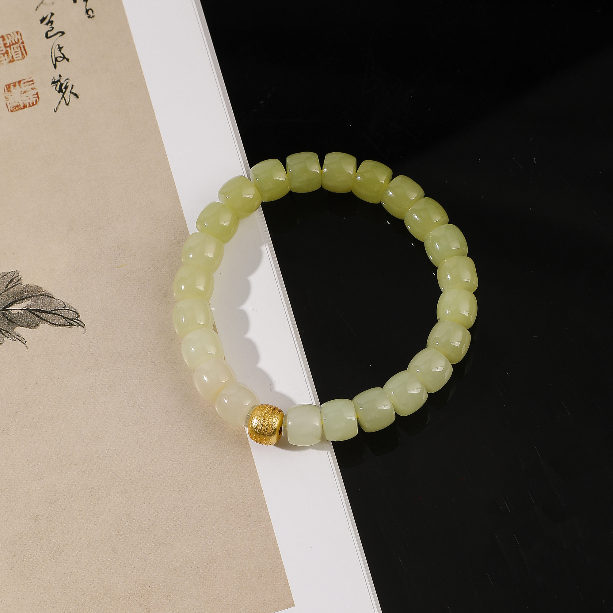 【仓播】和田玉渐变直切手串  多样性发其一