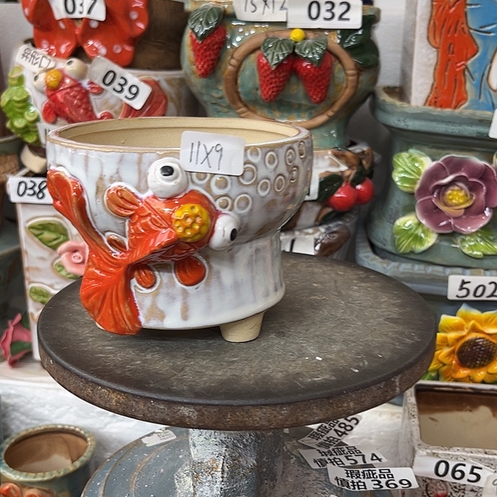 粗陶材质多肉花盆